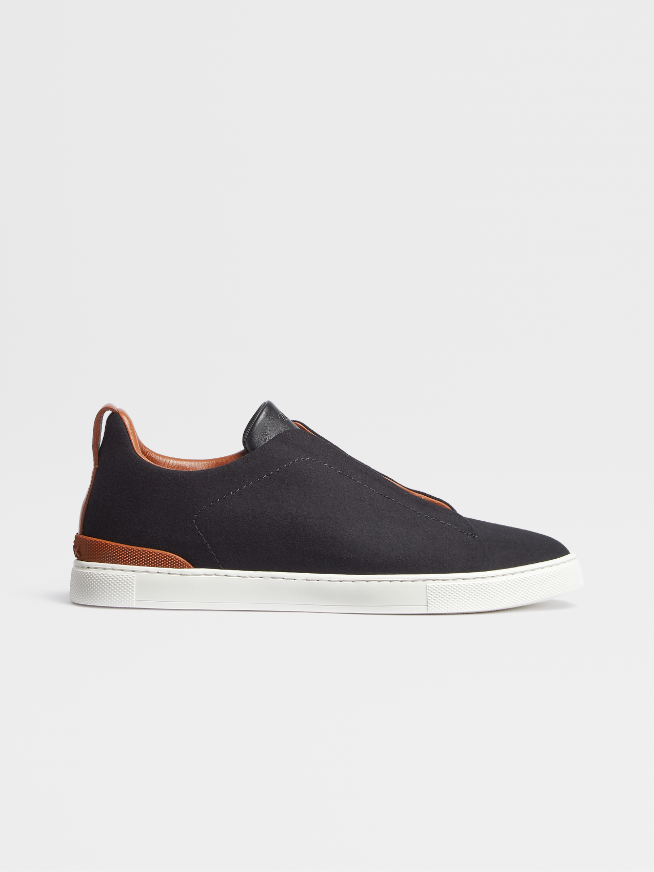 Black #UseTheExisting™ Wool Flannel Triple Stitch™ Low Top Sneakers